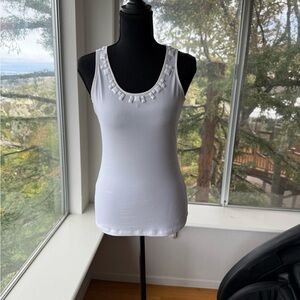 The Limited White Tank Top with Embellishments